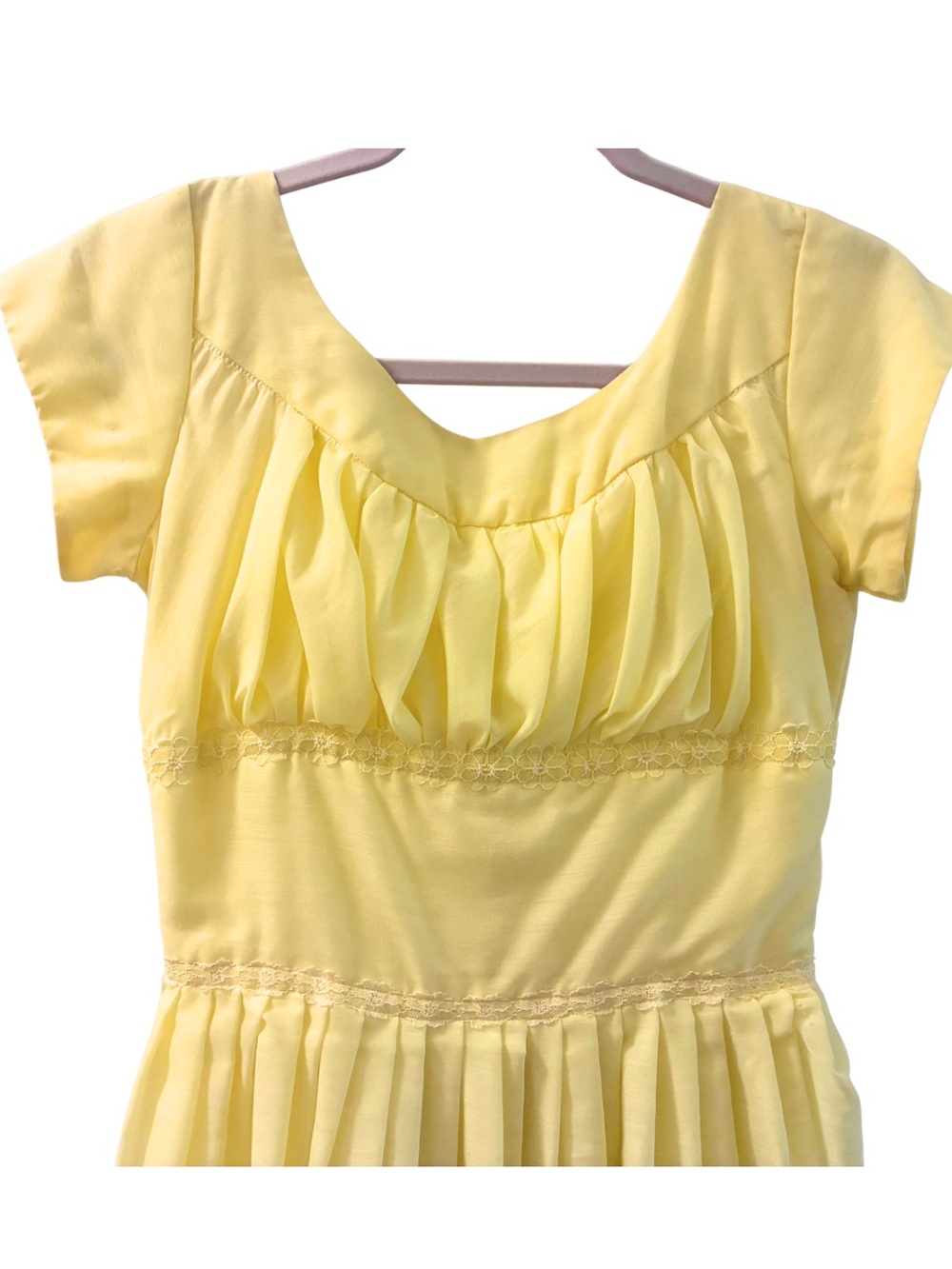 Vintage 1950s Yellow Fit-and-Flare Dress